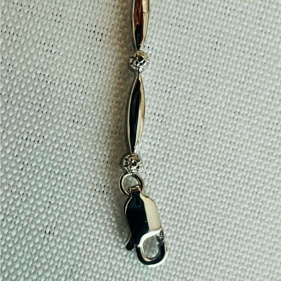 Sterling Silver 3.10 ct Created Sapphire & Diamond Accent Tennis Bracelet - Picture 6 of 6